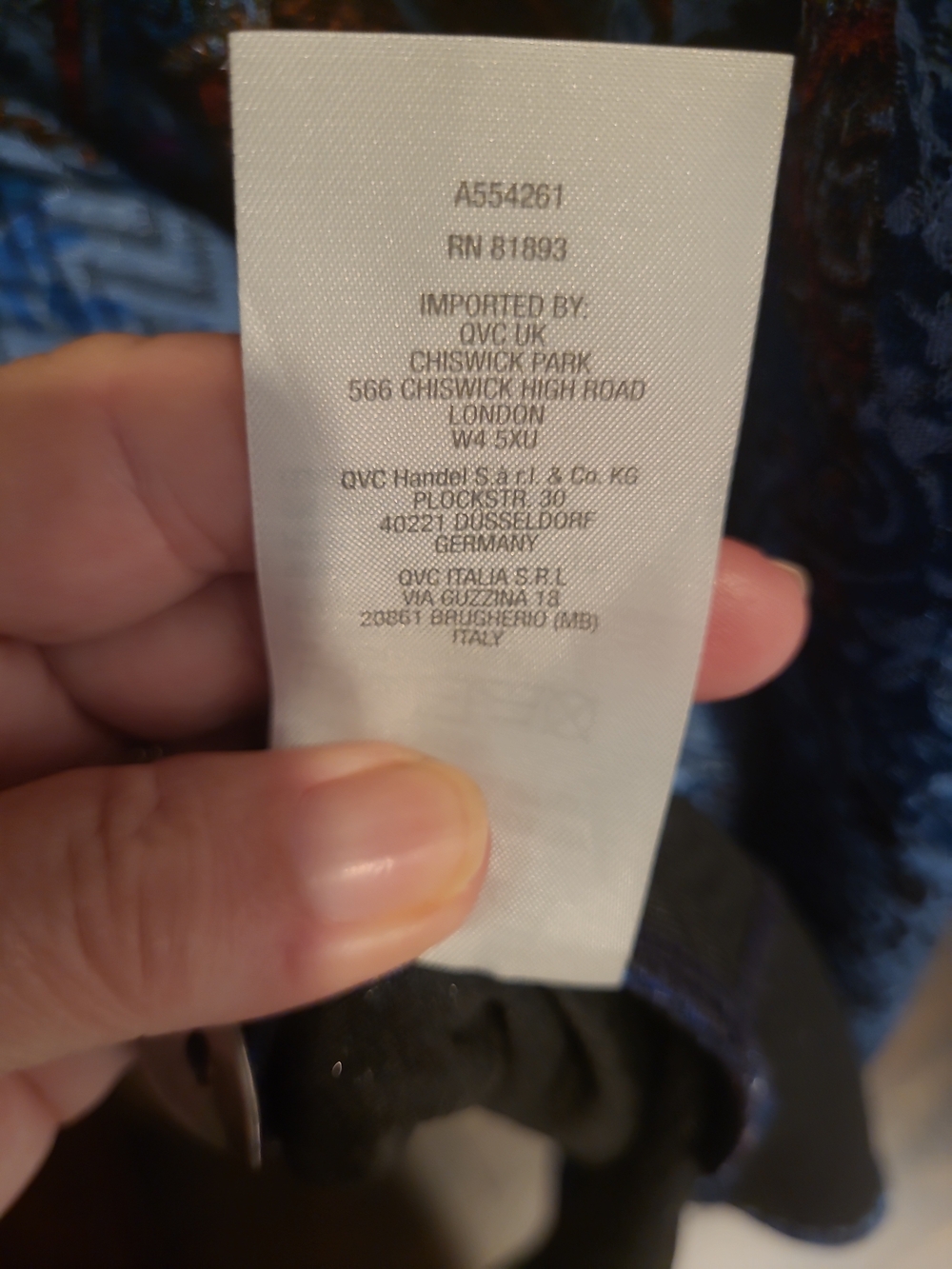 Susan Graver Blue Multi-Pattern Long Trench Coat - Picture 11 of 12